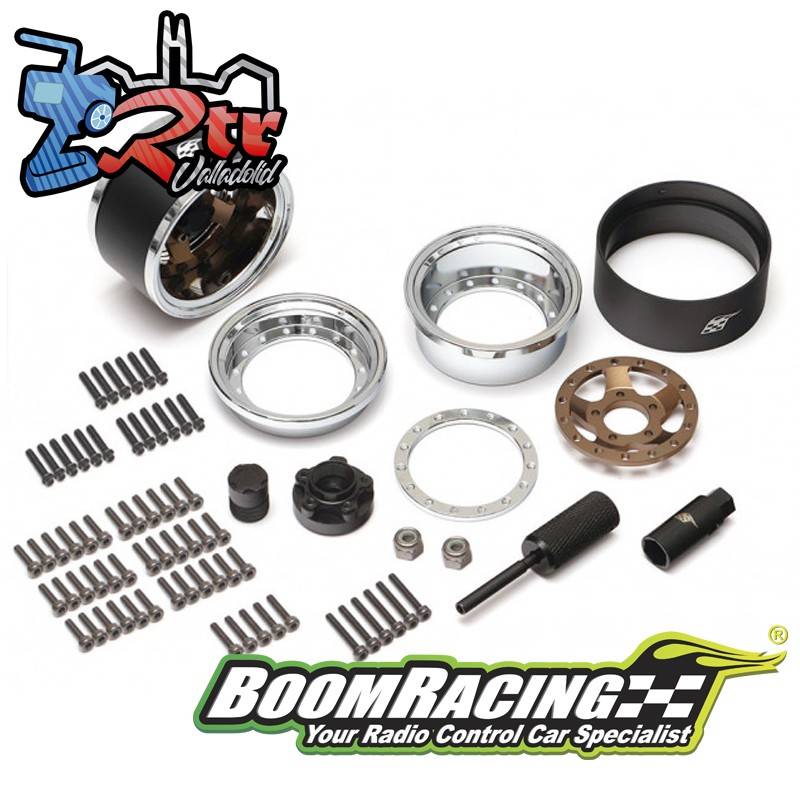 Llantas BoomRacing ProBuild™ 1.55 SV5 Ajustable Offset Aluminio 2 Unidades Cromo/Bronce