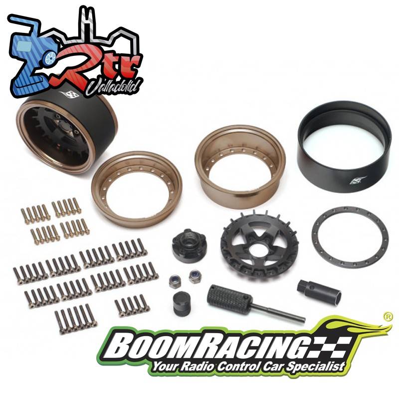 Llantas BoomRacing ProBuild™ 1.9 SS5 Ajustable Offset Aluminio 2 Unidades Bronce/Negro Mate