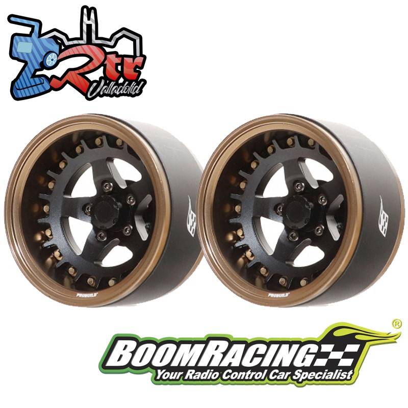 Llantas BoomRacing ProBuild™ 1.9 SS5 Ajustable Offset Aluminio 2 Unidades Bronce/Negro Mate