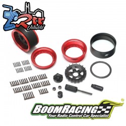 Llantas BoomRacing ProBuild™ 1.9 SS5 Ajustable Offset Aluminio 2 Unidades Rojo/Negro Mate