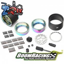 Llantas BoomRacing ProBuild™ 1.9 LGB extra ancho Ajustable Offset Aluminio 2 Unidades Neo Cromo/Plata plana