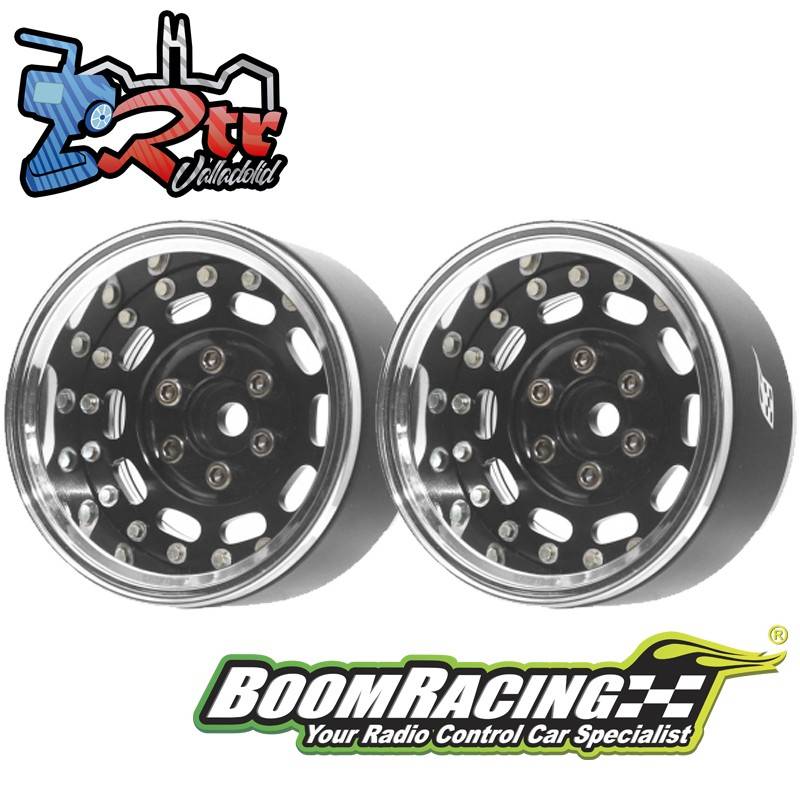 Llantas BoomRacing ProBuild™ 1.9 MAG10 Ajustable Offset Aluminio 2 Unidades Cromo/Negro