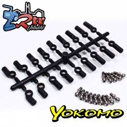 YD-2S Yokomo Juego de extremos de bola de titanio de 4.8 mm para corte de alta precisión