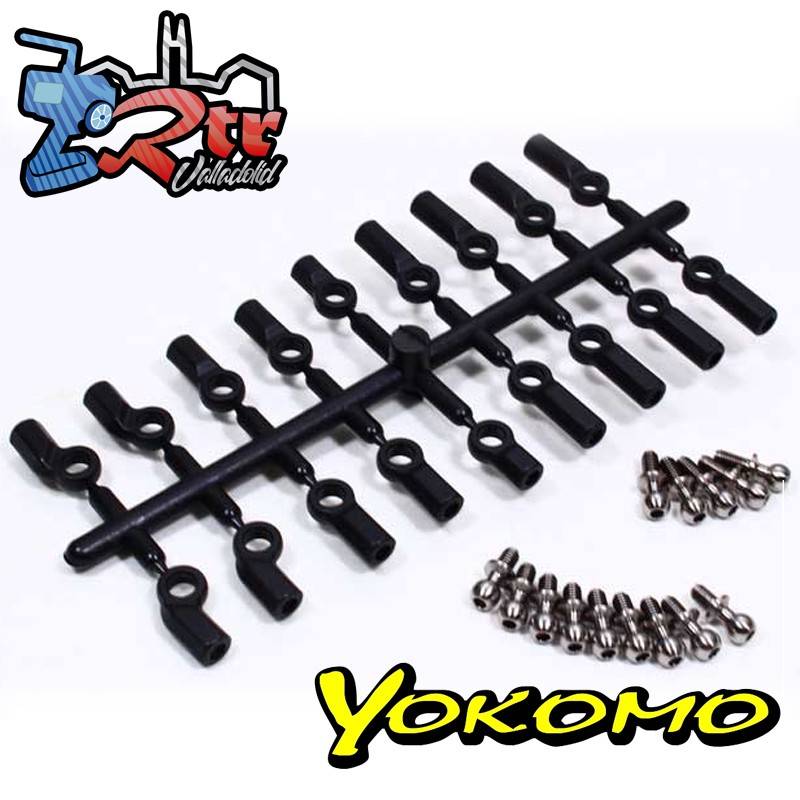 YD-2S Yokomo Juego de extremos de bola de titanio de 4.8 mm para corte de alta precisión