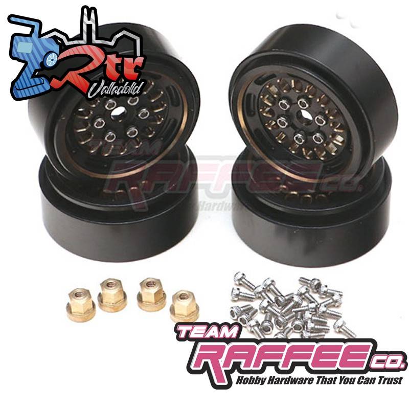 Llantas Team Raffee Co Aluminio 8 Petalos 1.0" 1/24 Crawler