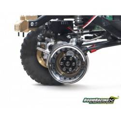 Llantas BoomRacing ProBuild™ 1.9 CAL 6-Lug Ajustable Offset Aluminio 2 Unidades  Neo Cromo/Transparente