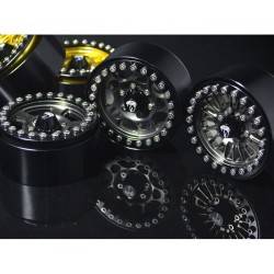 Llantas BoomRacing Sandstorm KRAIT™ 1.9 con separadores de 8mm Aluminio 4 Unidades Metal Oscuro