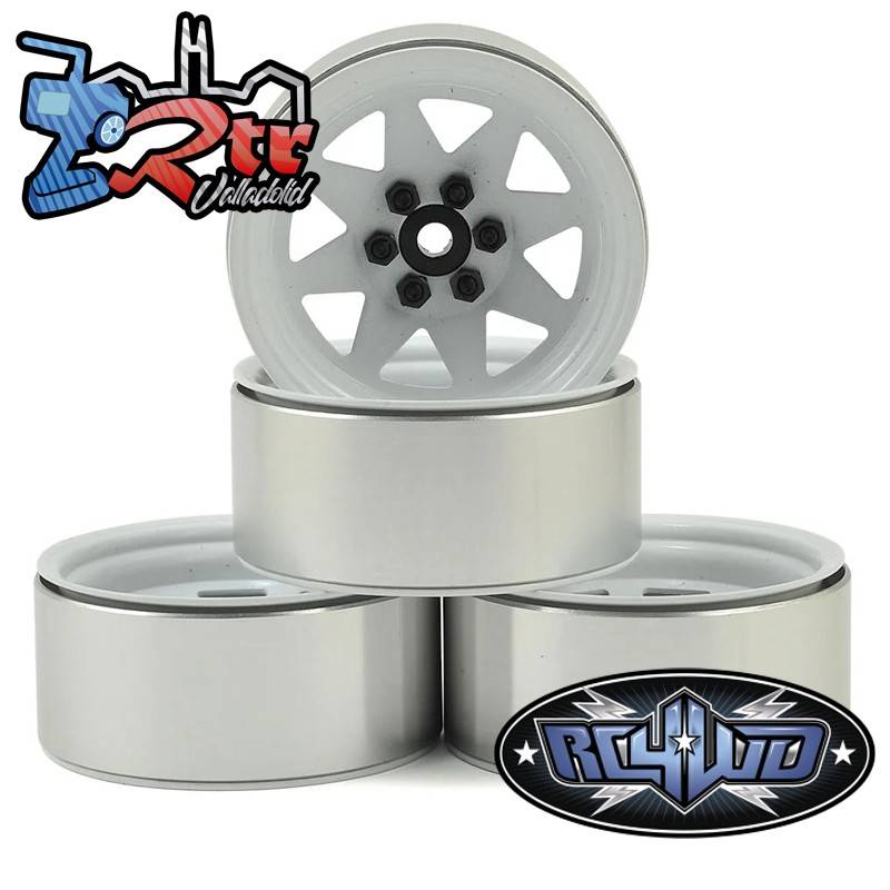 Llantas Rc4wd 2.2 acero de 6 Tornillos Blanco 4 Unidades