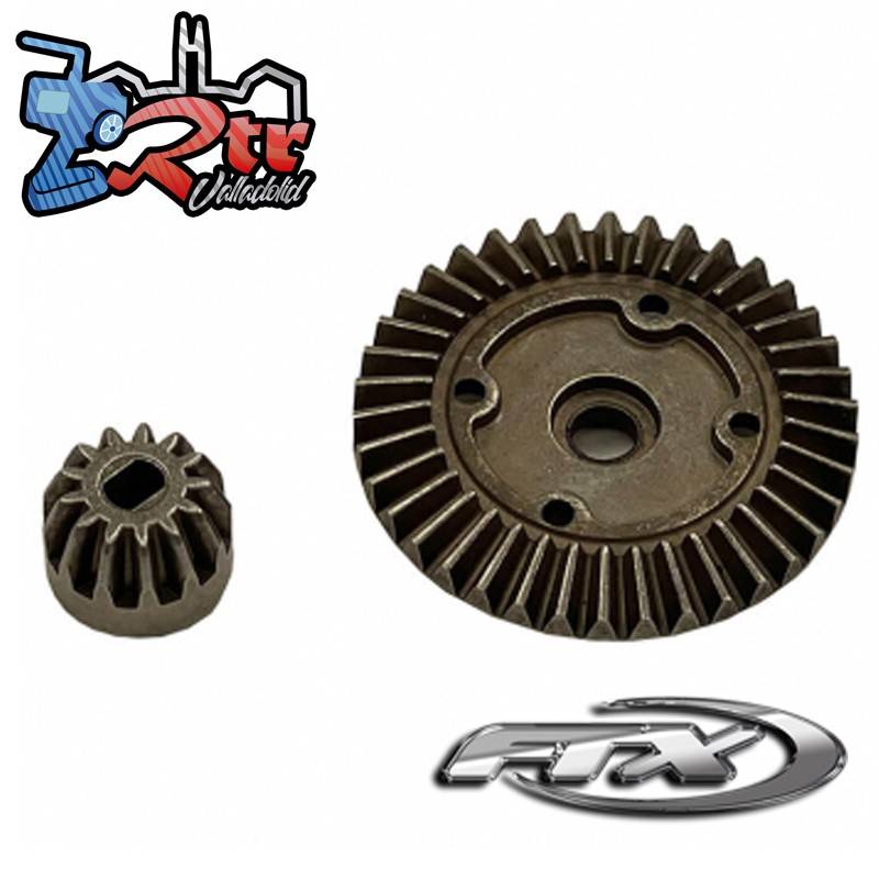 Juego de engranajes FTX metálicos de piñón y anillo de 38 dientes con eje delantero / trasero Mauler FTX8790