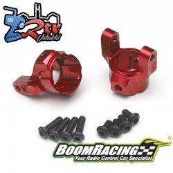 Bloque de ruedas de aluminio 2 piezas rojo SCX10 BoomRacing