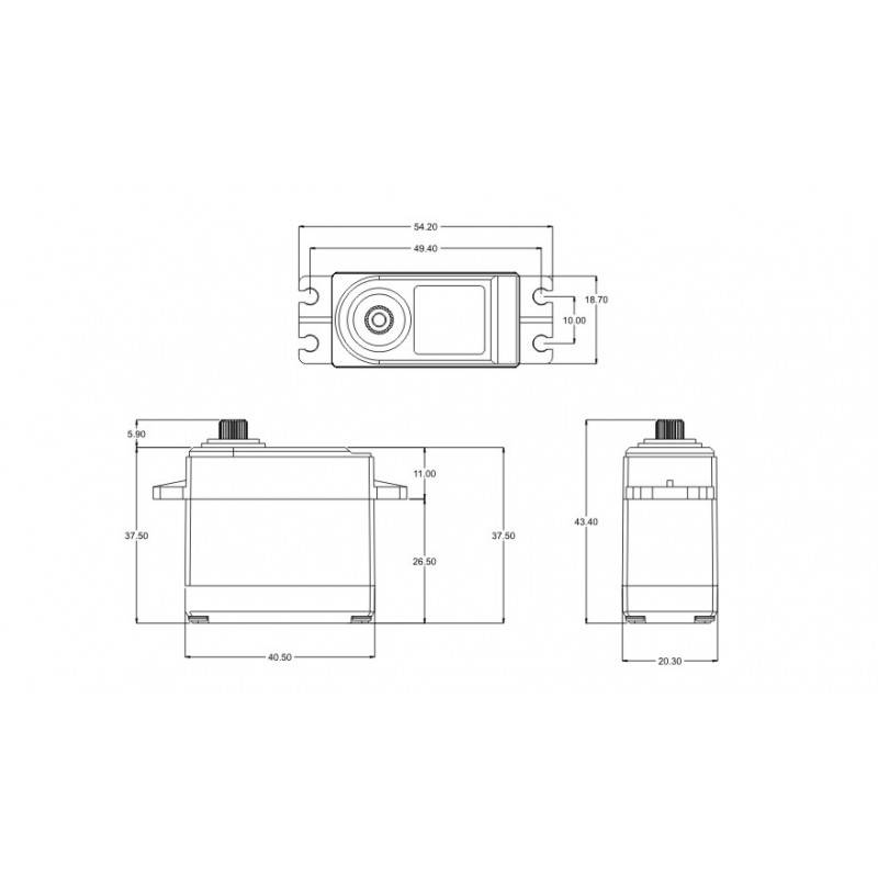 SRT Servo Digital DL3020 – Étanche, 20 Kg, 0,11s/60°, Pour Modélisme RC, Robuste Et Fiable