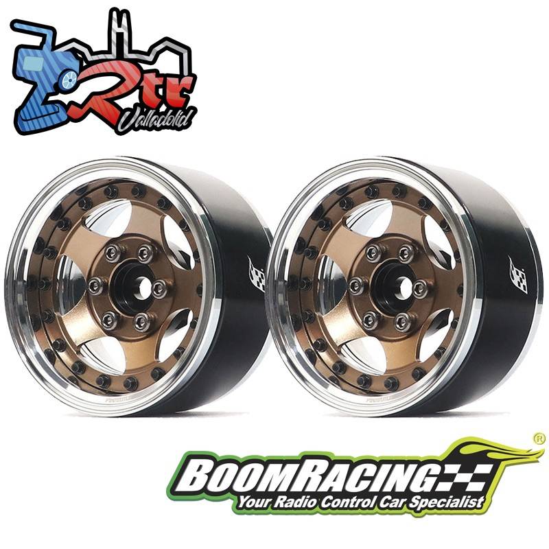 Llantas BoomRacing ProBuild™ 1.9 SV5 Ajustable Offset Aluminio 2 Unidades Cromo/Bronce
