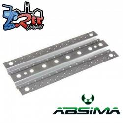 Placa de aluminio tablero de tracción 1/10 Plata 2320063