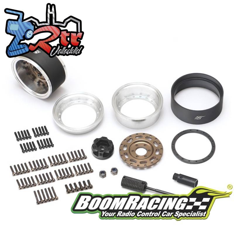 Llantas BoomRacing ProBuild™ 1.9 MAG-10 Ajustable Offset Aluminio 2 Unidades Metal de Plata Bruta/bronce