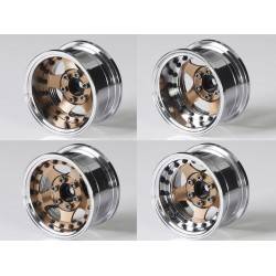 Llantas BoomRacing ProBuild™ 1.9 RTS Ajustable Offset Aluminio 2 Unidades Metal de arma/Plata Mate