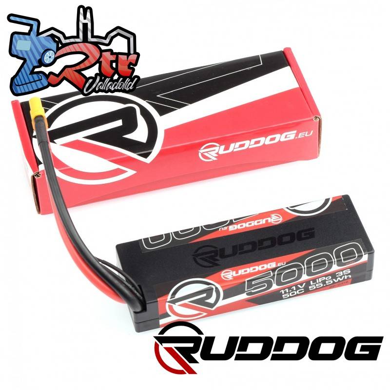Lipo Ruddog 5000mAh 50C 11.1V Caja dura HardBox conector XT60