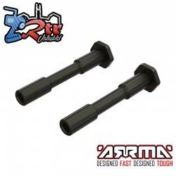 Postes de Dirección Acero 6x42mm Negro Arrma ARA340186