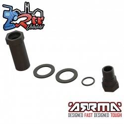 Juego de cubos protectores de servo de aluminio negro Arrma ARA340187