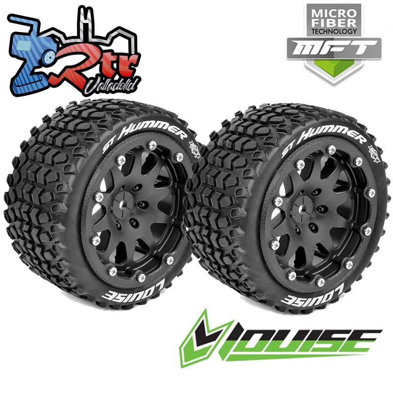 Ruedas Louise 14mm Truggy 1/10 MFT ST-HUMMER 1/2 Outset Pegadas Rellenas LR-T3314SBM