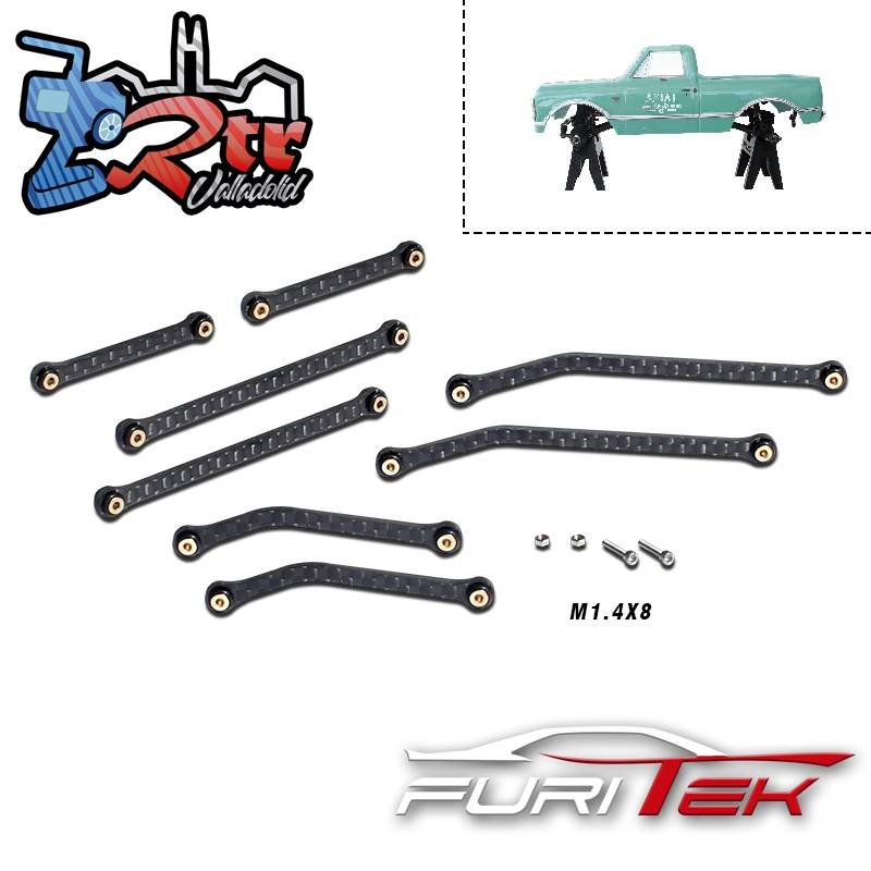 Juego de enlaces Furitek de Carboo con altura para SCX24 corto