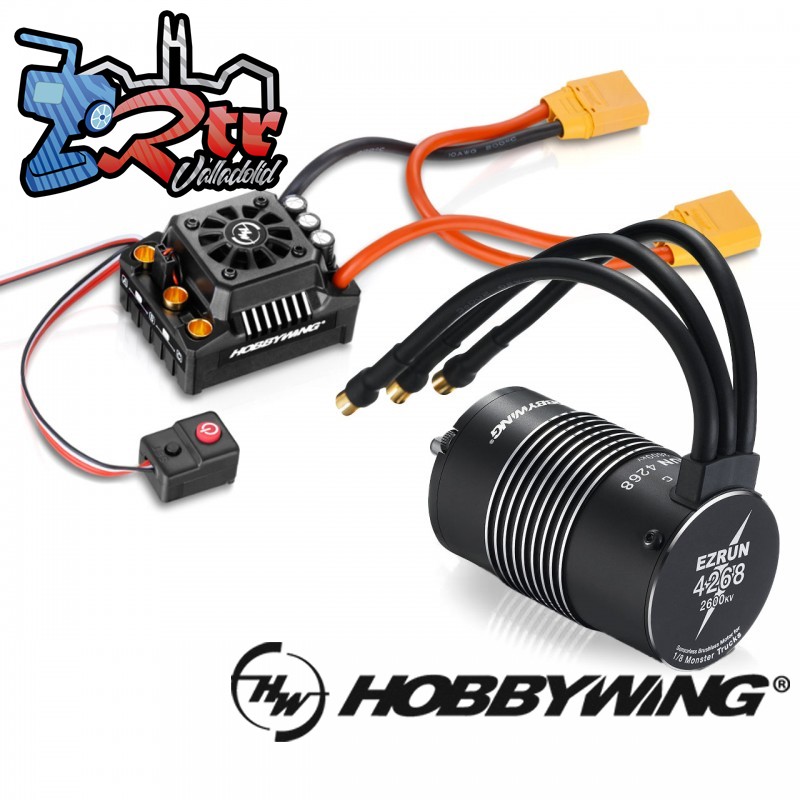 Hobbywing Ezrun MAX8 Combo 2600kV Sin Sensores Conector XT90