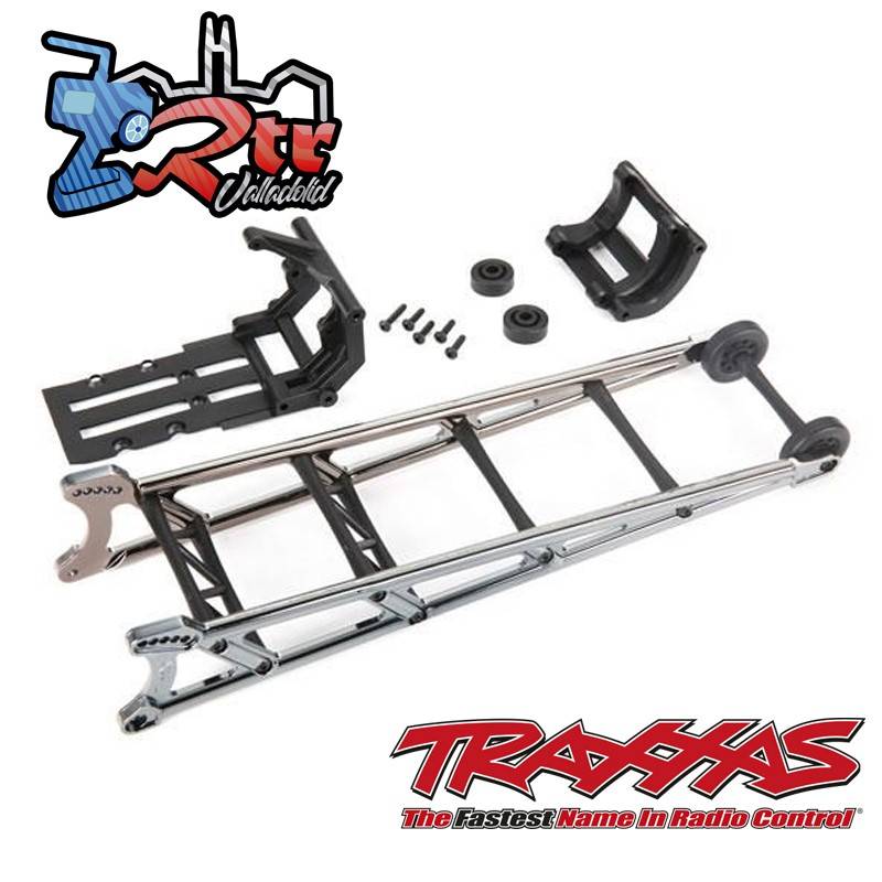 Barra para caballitos, negro cromo (ensamblada) / soporte para barra para caballitos Traxxas TRA9460X