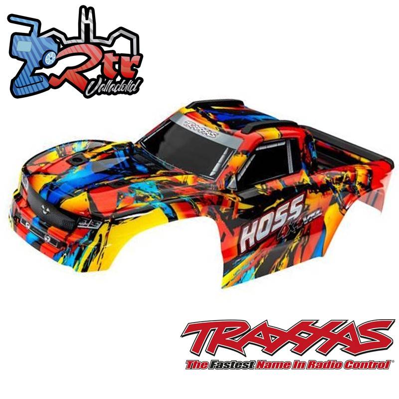 Carrocería TRAXXAS Hoss 4x4 Pintada Solar Flare con soportes TRA9011R
