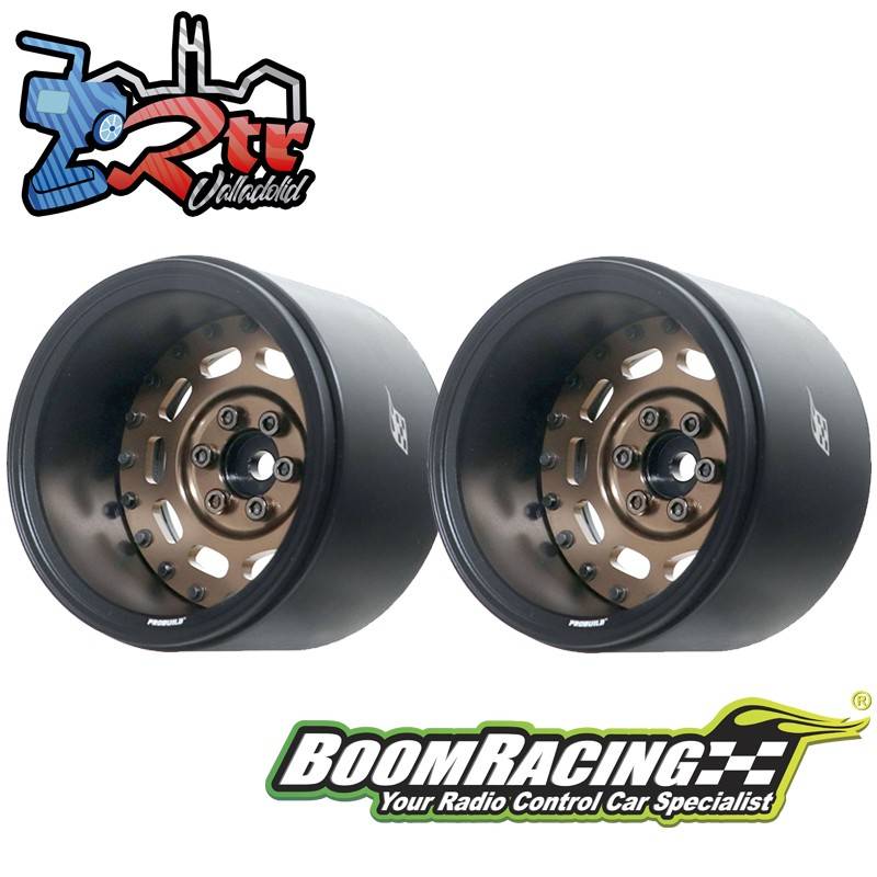 Llantas BoomRacing ProBuild™ 2.2 MAG10 Ajustable Offset Aluminio 2 Unidades Mate Negro/Bronce