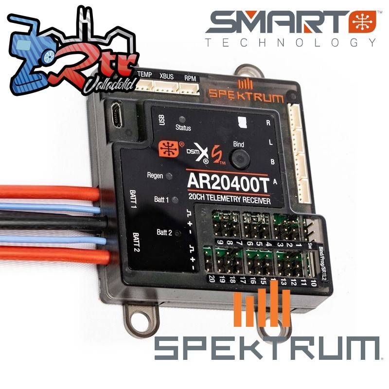 Receptor Spektrum AR14400T telemetría PowerSafe de 14 canales