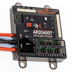 Receptor Spektrum AR20400T PowerSafe Telemetry 20 canales