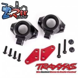 Brazos del bloque de dirección aluminio anodizado en Rojo Traxxas TRA9637R