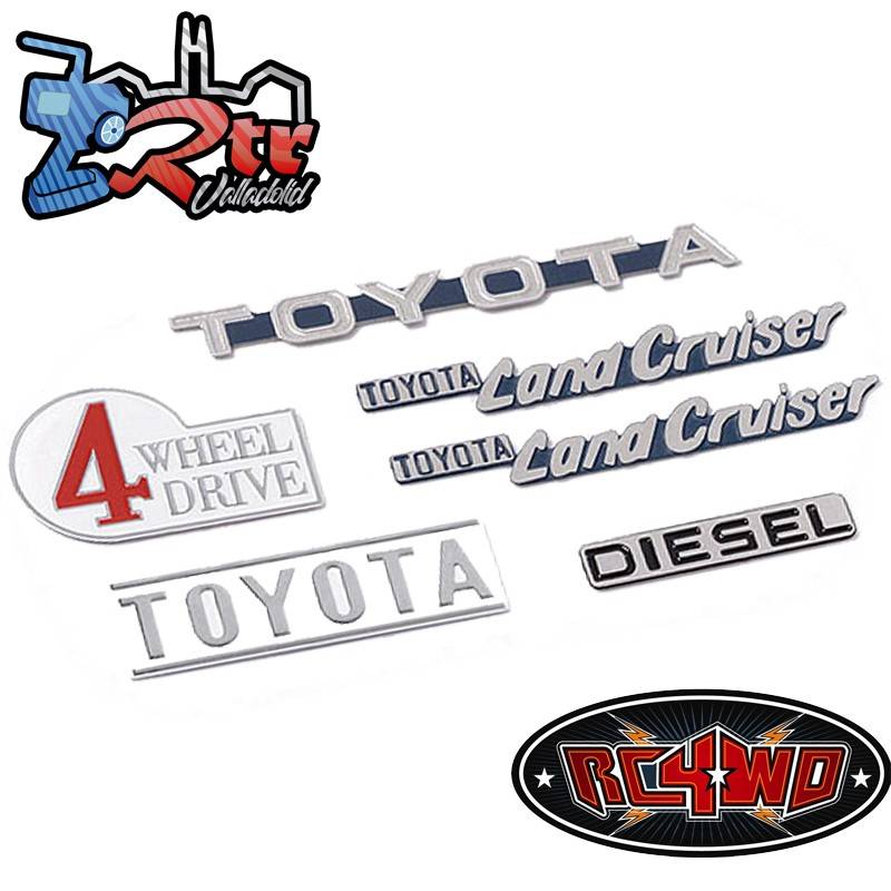 Conjunto de emblema de carrocewria Toyota Cruise Metalicos RC4WD Z-S1714