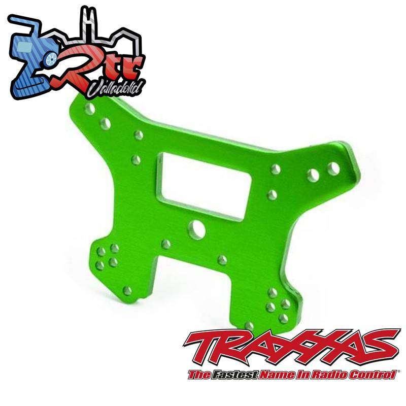 Torre de choque, delantera, aluminio 6061-T6 anodizado Verde Traxxas TRA9539G