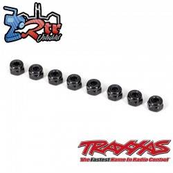 Tuercas, bloqueo de nailon de 3 mm, negras Traxxas TRA2745X