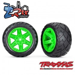 Neumáticos y ruedas Anaconda ensamblados pegados 12mm Verdes Traxxas TRA6768G