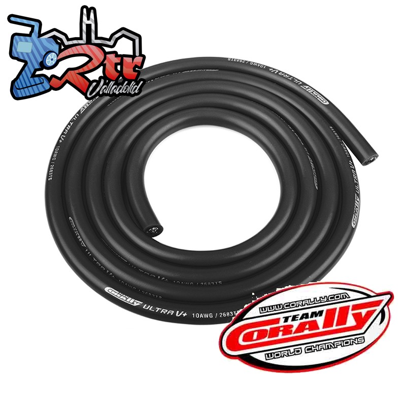 Cable de silicona Ultra V+ - Súper flexible - Negro - 10AWG  5.26mm 1Metro