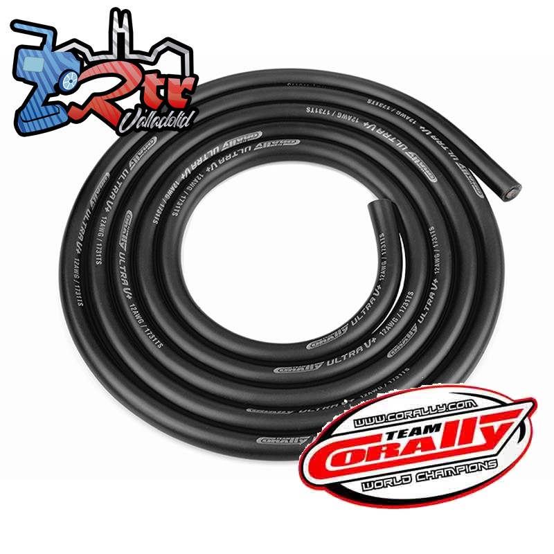 Cable de silicona Ultra V+ - Súper flexible - Negro - 12AWG  3.30mm 1Metro
