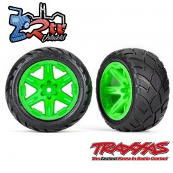 Neumáticos y ruedas Anaconda ensamblados pegados 12mm Verde Traxxas TRA6775G