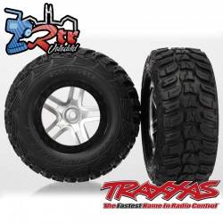 Neumáticos y ruedas ensamblados pegados 12mm SCT Compuesto S1 neumáticos Kumho Traxxas TRA6874R