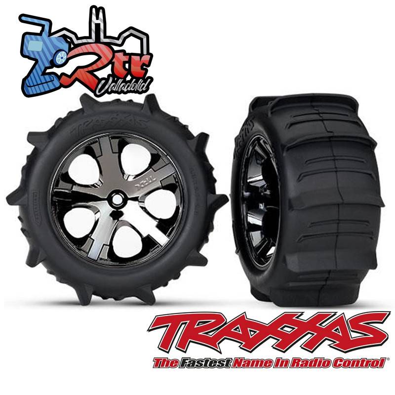 Ruedas Traxxas cromo negro All-Star 2.8 12mm Traseros TRA3776