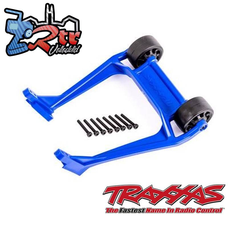 Barra antivuelco con ruedas, Azul montada Traxxas TRA9576X