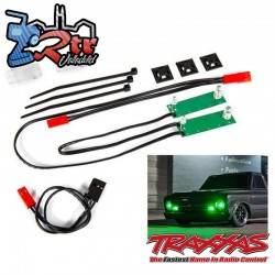 Juego de luces LED, frontal, completo verde Traxxas TRA9496G