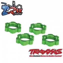 Tuercas Traxxas 17mm, de rueda estriadas Verdes TRA7758G
