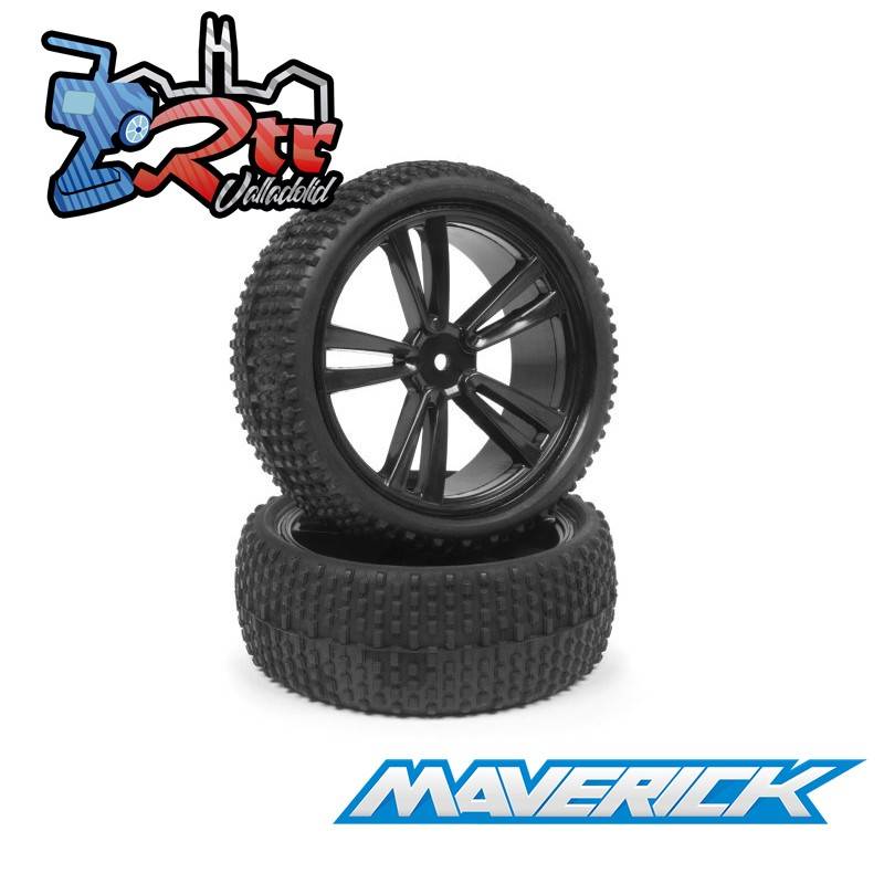 Juego de ruedas con llantas pegadas delanteras Maverick Phantom XB MV150085
