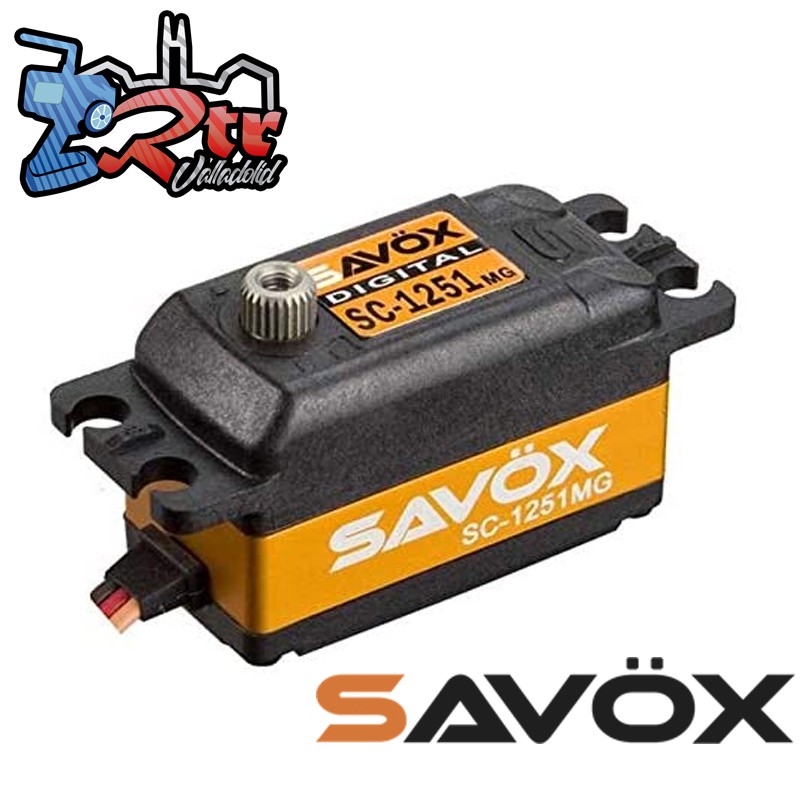 Servo Savox 9Kg BSC1251MG-BE Digital Low Profile Piñoneria Metálica