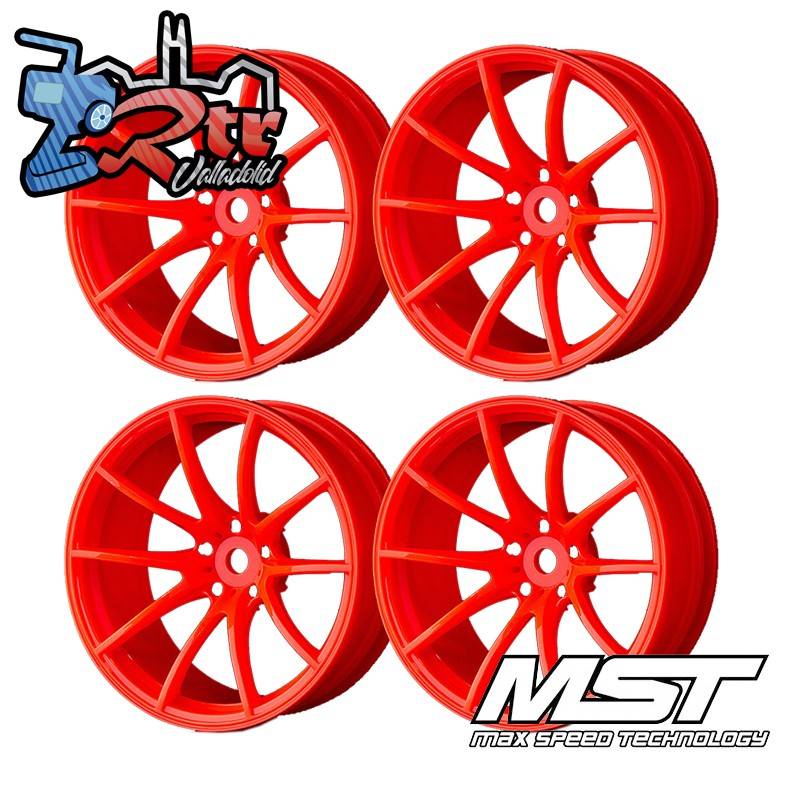 Llantas MST Anaranjadas G25 MST Outset +8mm (4 Unidades) MST102053O