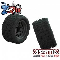 Ruedas Arrma 14mm dBoots Katar MT Negro ARA550091