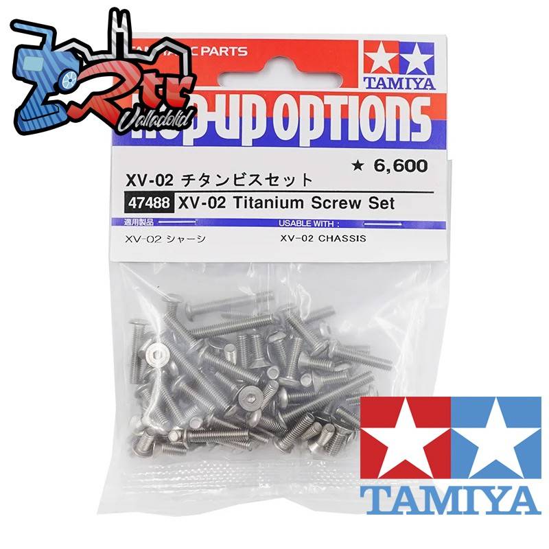 Juego de tornillos de titanio XV-02 Tamiya 47488
