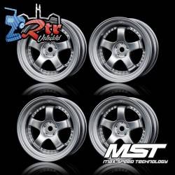 Llantas MST Plata Mate SP1 MST Outset +3mm ( 4 Unidades) MST102063SFS