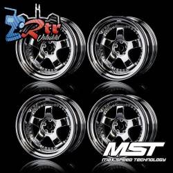 Llantas MST Plata SP1 MST Outset +3mm ( 4 Unidades) MST102063S
